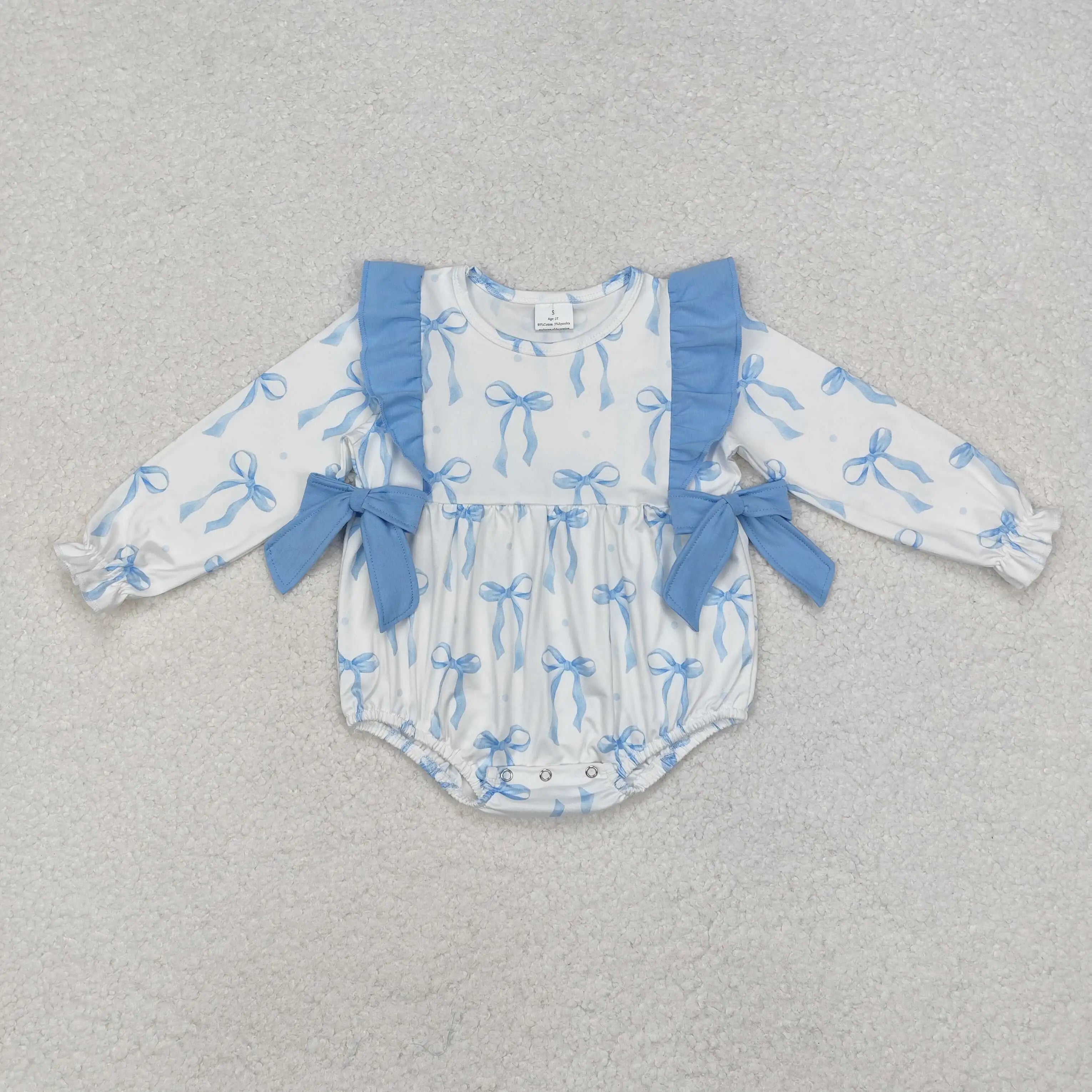 Blue Bow Romper