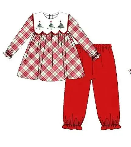 Plaid Christmas Tree Sibling Sets